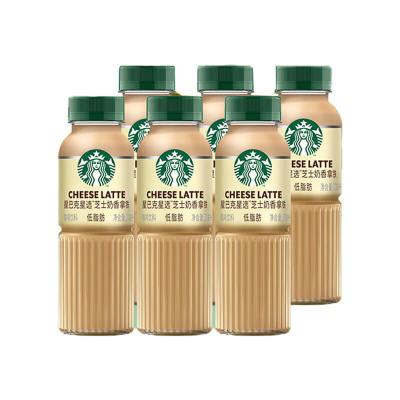 星巴克 星选芝士奶香拿铁咖啡 270ml*6瓶 即饮咖啡饮料 新老包装