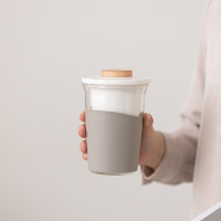 苏氏陶瓷羊脂玉简竹水杯办公杯茶水分离杯伴手礼