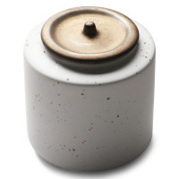 苏氏陶瓷茶叶罐时尚亚光铁锈茶具配件(白)