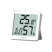 得力8813电子温湿度计(白色)