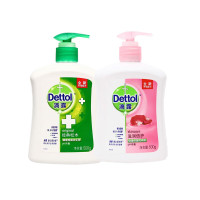 滴露Dettol 健康抑菌洗手液 抑菌99.9% 易冲洗 男士女士通用 呵护全家 经典松木500g+滋润倍护500g