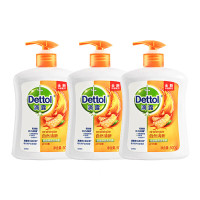 滴露Dettol 健康抑菌洗手液 抑菌99.9% 易冲洗 男士女士通用 呵护全家 自然清新500g/瓶*3瓶