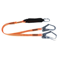 际华防护 700202双大钩带缓冲包安全绳-1.8米