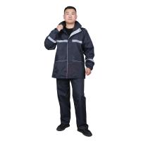 际华防护 406002双层分体雨衣前后反光条 藏青色-XXL