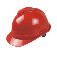 际华防护 101201V字型玻璃钢安全帽-红色