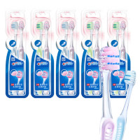 佳洁士 细毛护龈牙刷 小宽头超细软毛天鹅绒牙刷 成人两支装 5组装