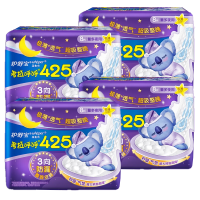 护舒宝 超长夜用卫生巾 425mm*8片 4包装 考拉呼呼超薄棉柔姨妈巾