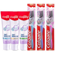 高露洁 360°玻尿酸精粹养龈3+3牙膏牙刷套装(新老包装随机发货)