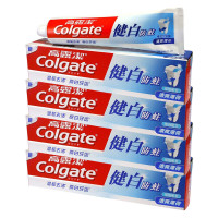 高露洁 健白防蛀牙膏 140g*4支 家庭装亮白牙齿清新口气