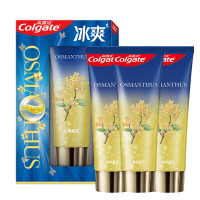 高露洁 冰爽牙膏 95g 3支装 沁爽桂花香 含氟防蛀清新口气