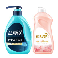 蓝月亮 青柠香男士内衣洗衣液泵装500g+柔润樱花洗衣液翻盖装500g