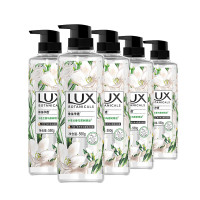 力士 植萃精油香氛沐浴露 小苍兰香与茶树精油 550g*5瓶装 温和清洁 留香排浊净透