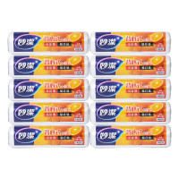 妙洁 保鲜袋 点断式背心型 食品袋 大号 10卷组合装 可提携易打结