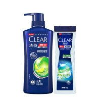 清扬 洗沐组合 蓝瓶洗发水500g+沐浴露水润平衡400g 香型随机 男士套装