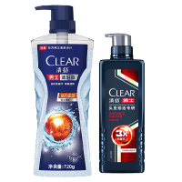 清扬 男士头皮劲活专研去屑洗发露480g+男士平衡控油沐浴露720g