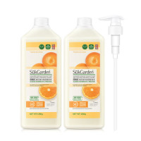 蔬果园 橘采星光果蔬餐具净 (半透瓶)泵装1.28kg*2瓶