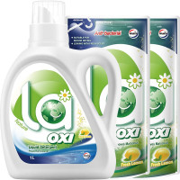 威露士 清可新洗衣液 松木1L+柠檬500ml*2袋