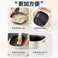 美的(Midea)多功能锅 电火锅电煮锅分体式多功能锅3-4个人用一锅多用涮锅电热锅 6L HGS303001