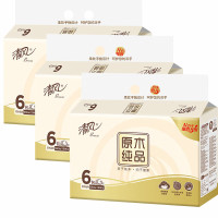 清风 原木纯品抽纸 细滑柔韧吸水不易破 3层110抽(3提18包)