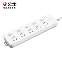 公牛(BULL)接线板 插排/拖线板 5位分控全长3米 超功率保护插座 GN-312