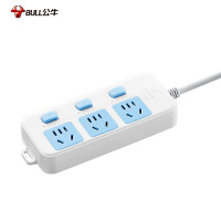 公牛(BULL)GN-314 接线板 插排/拖线板 3位分控全长1.8米