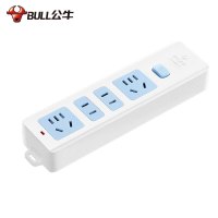公牛(BULL)新国标 插线板 接线板 4位总控无线GN-407W(需自行配电源线和插头)