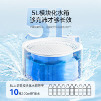 美的(Midea) 空气净化器 加湿器除甲醛吸烟宠物猫毛除异味空气消毒机母婴新风机 KJ600F-LM1S