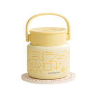 九阳(Joyoung) 保温壶 焖烧杯 316L不锈钢保温饭盒800ml 真空保温杯闷烧壶罐 B80B-WR703 黄色