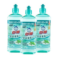 白猫 绿茶薄荷洗洁精458g*3瓶 温和不伤手