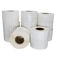 思伟 PET标签纸不干胶 白色PET 防水防油 15mm*10mm-双排 4750 标签内径-38MM 适用于桌面机