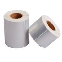 SIWEITECH 思伟 PET标签纸不干胶 哑银PET标签 防水 防油 80mm*50mm-单排 750 标签内径-76MM 适用于工业机