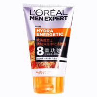 欧莱雅 男士劲能深层净化洁面膏亮肤洁面乳 深层清洁白皙控油 100ml