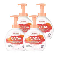 白猫 天然苏打泡沫洗洁精400g*4瓶 温和不伤手