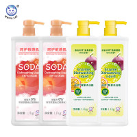 白猫 天然苏打洗洁精1100g*2瓶装+天然酵素洗洁精1100g*2瓶装