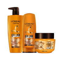 欧莱雅 精油润养洗护套装 洗发水700ml+护发素700ml+发膜250ml