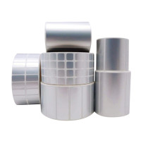 思伟 70mm-79mm PET标签纸不干胶 哑银75mm*130mm-单排 180 标签内径-38MM 适用于桌面机