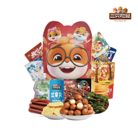 三只松鼠(Three Squirrels) 零食大礼包 夏威夷果海带结蜀香牛肉果冻 美好时光1350g