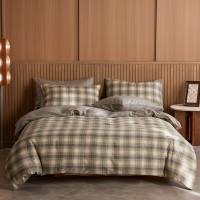红豆家纺HODO-北欧套件-格林格全棉双层纱被套200x230cm 床单245x250cm 枕套48x74cm*2