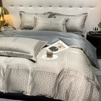 红豆家纺HODO-真丝套件-回格水洗真丝被套:200x230cm 床单230*245cm 枕套48x74cm*2