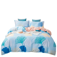 唐纳家纺 全棉印花四件套 银杏叶 1.5/1.8m床 被套200*230cm