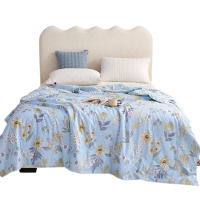 唐纳家纺莱卡天丝夏被-兰花草 面 料:莱卡天丝(100%聚酯纤维) 填充物:100%聚酯纤维 150*200CM