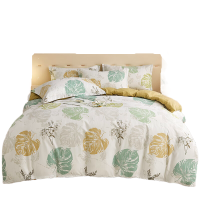 唐纳家纺云感磨毛四件套-叶落清晨