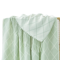 唐纳家纺围巾披肩两用毯 茶绿