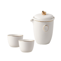 唯都 茶具套装 创新旅行居家办公泡茶杯水杯 水悦伴侣茶具 W-S35 白色