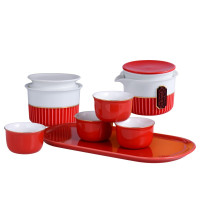 唯都 茶壶茶杯套装 家用简约功夫茶具带过滤便携式1壶4杯套装 尚品红韵茶具套装 W-H14