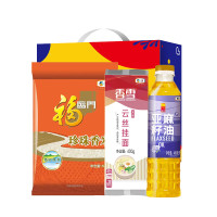 福临门 颂福到家粮油组合 900g+400ml 大米挂面亚麻籽油
