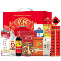 福临门 年货组合 1850g+1000ml 珍珠香米挂面调味品杂粮牡丹菌