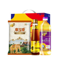 福临门 颂福到家粮油组合 2531g+400ml 大米杂粮小麦粉亚麻籽油