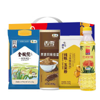 福临门 中粮粮油套装3650g+400ml 丝苗米 挂面 玉米糁 红花籽油