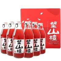好望水 气泡水果汁饮料 望山楂300ml*6 玻璃瓶 汽水
